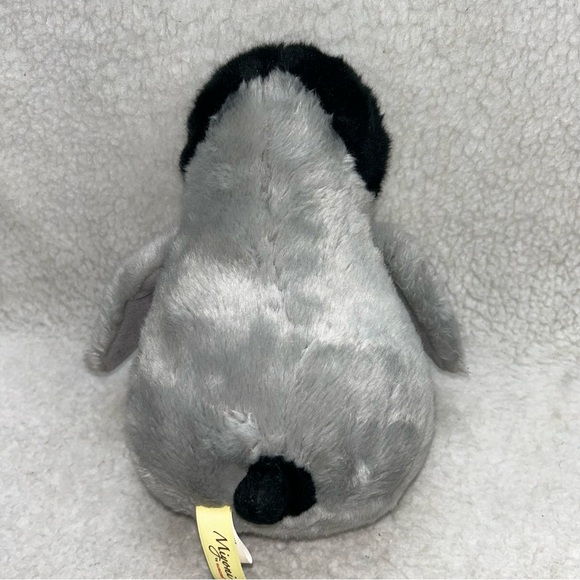 Aurora Miyoni Tots Penguin chick plush 9.5" grey black & white - Picture 6 of 9